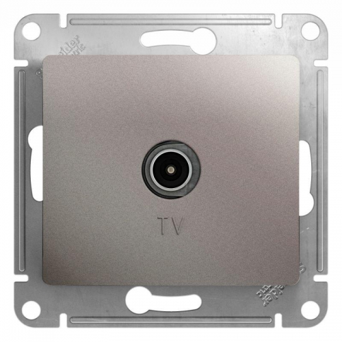 Розетка телевизионная оконечная TV Glossa 1дБ механизм платина SE GSL001291 GSL001291