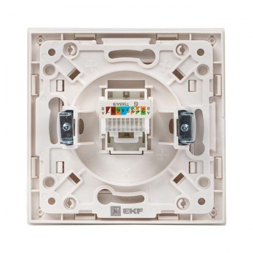 Розетка компьютерная 1-м Стокгольм RJ45 механизм бел. PROxima EKF EYK01-035-10 EYK01-035-10
