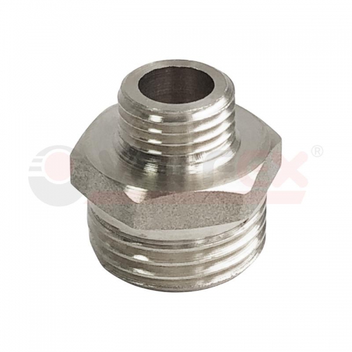 Ниппель никелированный переходной НР 1 1/2дюйм-НР 1дюйм (50/5) VALFEX VF.580.N.112.100 VF.580.N.112.100