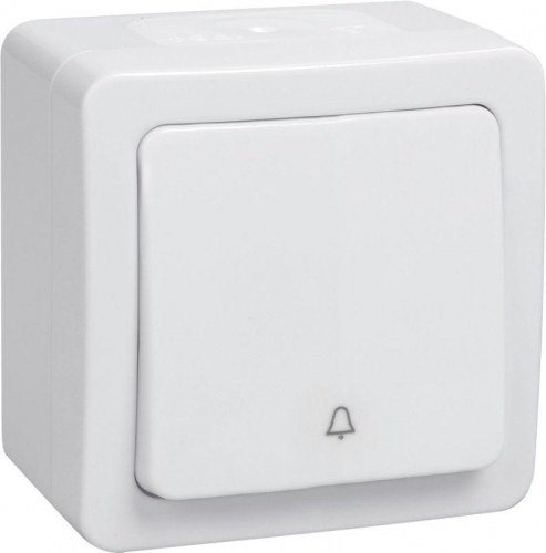 Выключатель кнопочный 1-кл. ОП Гермес Plus 10А IP54 ВСк20-1-0-ГПБ цвет клавиши: бел. бел. IEK EVMP13-K01-10-54-EC EVMP13-K01-10-54-EC