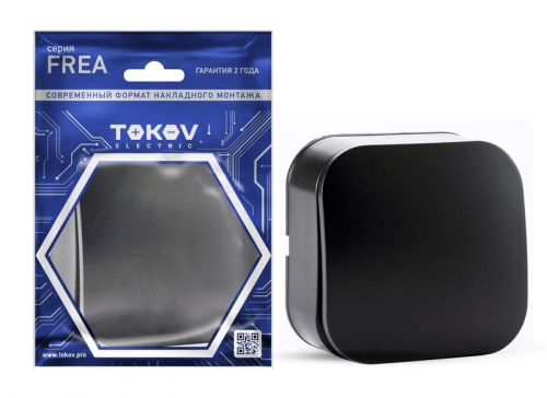 Выключатель 1-кл. ОП Frea 10А IP20 250В АБС-пластик карбон TOKOV ELECTRIC TKE-FR-V1-C14 TKE-FR-V1-C14