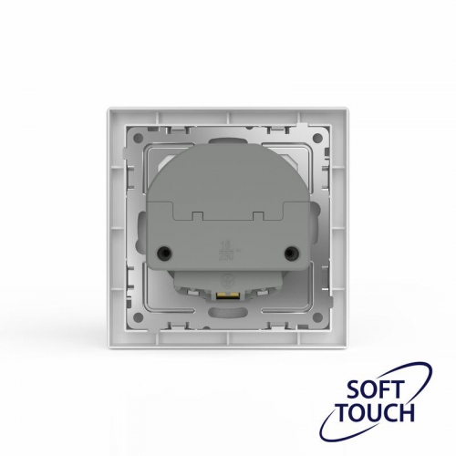 Розетка 1-м СП Pixel IP20 с заземл. с 2-мя заряд. устр. USB тип A+C механизм айс TOKOV ELECTRIC TKE-PX-R1U2AC-C34 TKE-PX-R1U2AC-C34