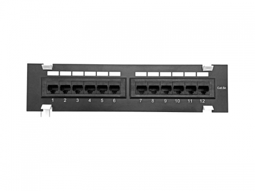 Патч-панель настенная 12 портов RJ45 UTP кат.5E TOKOV ELECTRIC TKE-WMPP-5E-1U-12P-UTP TKE-WMPP-5E-1U-12P-UTP