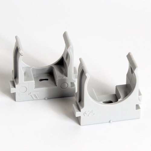 Держатель для труб (клипса) d25мм для монтажн. пистолета сер. (уп.100шт) TOKOV ELECTRIC TKE-LC-25-ZP-C06/100 TKE-LC-25-ZP-C06/100