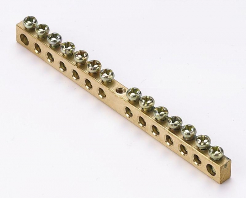 Шина нулевая 14 групп/крепеж по центру 6х9мм DEKraft 32003DEK 32003DEK