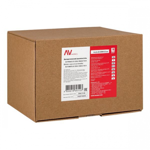 Выключатель автоматический 3п 250А 50кА AV POWER-2/3 ETU6.0 AVERES EKF mccb-23-250-6.0-av mccb-23-250-6.0-av