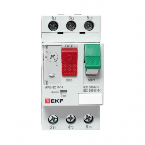 Выключатель автоматический для защиты двигателя АПД-32 9-14А EKF apd-me-14 apd-me-14