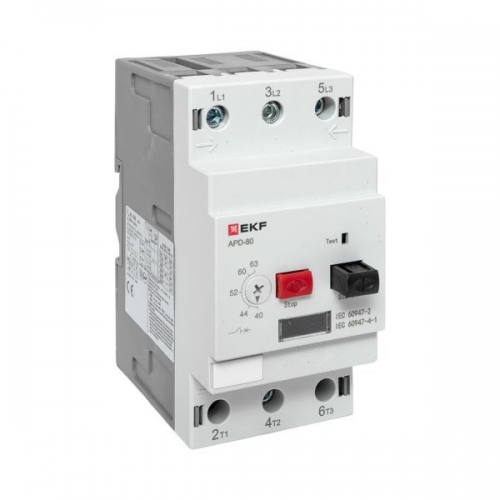 Выключатель автоматический для защиты двигателя АПД-80 40-63А EKF apd80-me-63 apd80-me-63