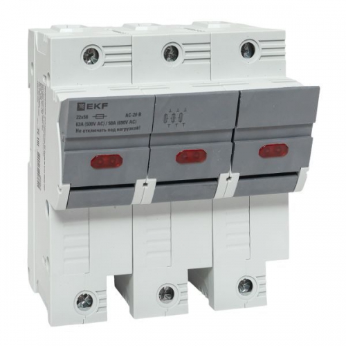 Предохранитель-разъединитель DF 22х58 3п (тип ПВЦ) EKF df223-e df223-e
