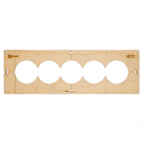 Шаблон для подрозетников c 5 отв. d72мм Expert EKF sh-d72-5 sh-d72-5
