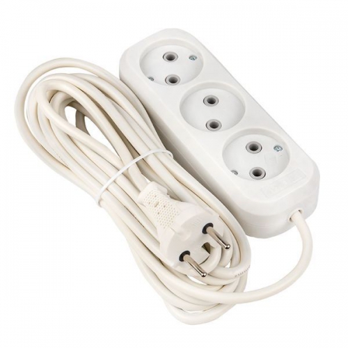 Удлинитель 3х5м без заземл. 10А IP20 Эксперт 2.2кВт ПВС 2х0.75 PROxima EKF UBA10-275-3-05 UBA10-275-3-05