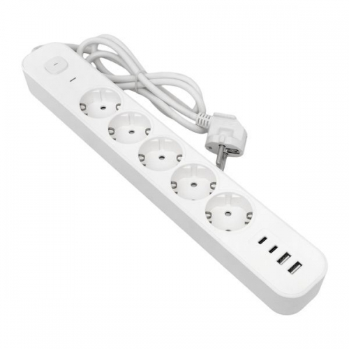 Удлинитель 5х1.5м IP20 2USB 2.4А+2type-C LUX 1.5кв.мм EKF UBA-LUX-515-TC UBA-LUX-515-TC