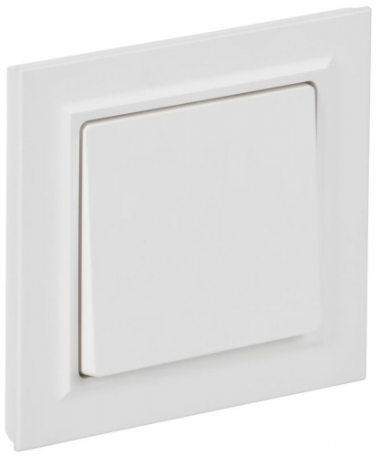 Выключатель 1-кл. СП BRITE ВСР10-1-0-БрАБ 10А в сборе арктич. бел. IEK BR-V10-0-10-K91-F BR-V10-0-10-K91-F