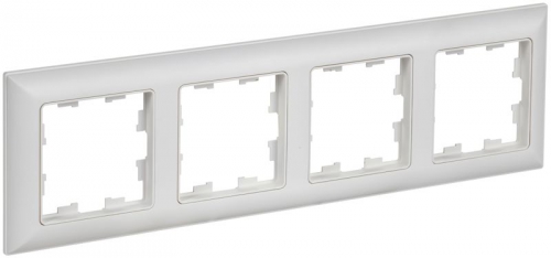 Рамка 4-м BRITE РУ-4-БрАБ арктич. бел./бел. IEK BR-M42-12-K91 BR-M42-12-K91