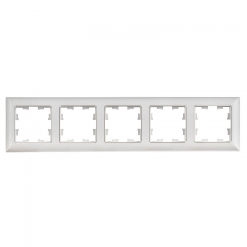 Рамка 5-м BRITE РУ-5-БрАБ арктич. бел./бел. IEK BR-M52-12-K91 BR-M52-12-K91