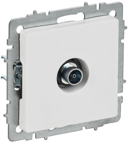 Розетка телевизионная оконечная TV СП BRITE РТВ11-0-БрАБ механизм арктич. бел. IEK BR-A10-O-K91 BR-A10-O-K91