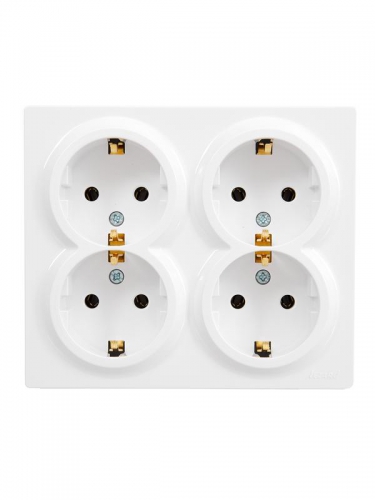 Розетка 4-м ОП LETO с заземл. закрытый корпус ПБТ бел. LEZARD 752-0200-127BDP 752-0200-127BDP