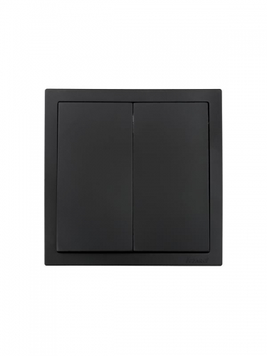 Выключатель 2-кл СП ZIMA IP20 10А безвинт. зажим черн. бархат LEZARD 704-4288-101QC 704-4288-101QC