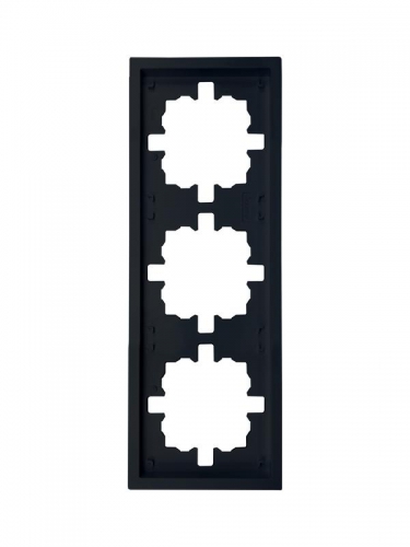 Рамка 3-мест. горизонт. ZIMA черн. бархат LEZARD 704-4200-148 704-4200-148
