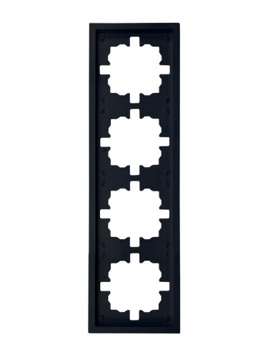 Рамка 4-мест. горизонт. ZIMA черн. бархат LEZARD 704-4200-149 704-4200-149