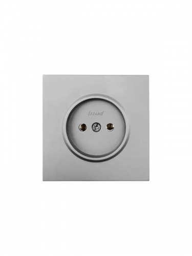 Розетка 1 мест. б/з ПБТ СП ZIMA IP20 16А безвинт. зажим сер. матов. LEZARD 704-7488-121BQC 704-7488-121BQC