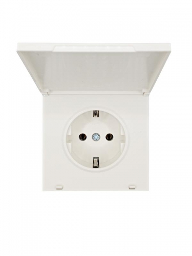 Розетка 1-мест. с/з с крышкой ПБТ СП ZIMA IP20 16А безвинт. зажим слон. кость LEZARD 704-9088-123BQC 704-9088-123BQC