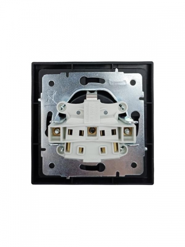 Розетка 1-мест. с/з с крышкой ПБТ СП ZIMA IP20 16А безвинт. зажим черн. бархат LEZARD 704-4288-123BQC 704-4288-123BQC