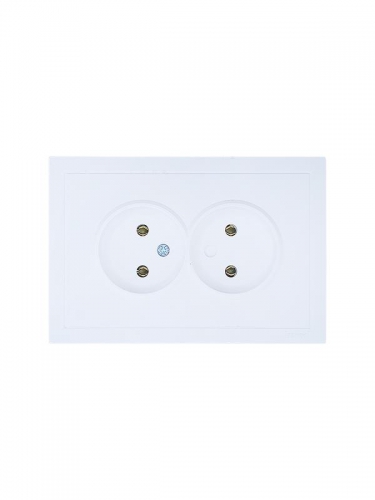 Розетка 2-мест. б/з СП ZIMA IP20 16А ПБТ безвинт. зажим бел. LEZARD 704-0200-128BQC 704-0200-128BQC