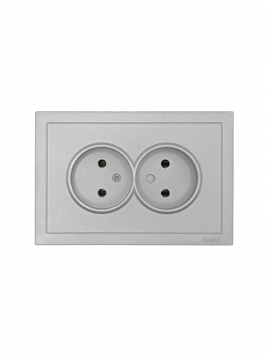 Розетка 2-мест. с/з СП ZIMA IP20 16А ПБТ безвинт. зажим сер. матов. LEZARD 704-7400-127BQC 704-7400-127BQC