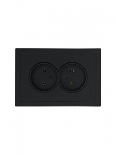 Розетка 2-мест. с/з СП ZIMA IP20 16А ПБТ безвинт. зажим черн. бархат LEZARD 704-4200-127BQC 704-4200-127BQC