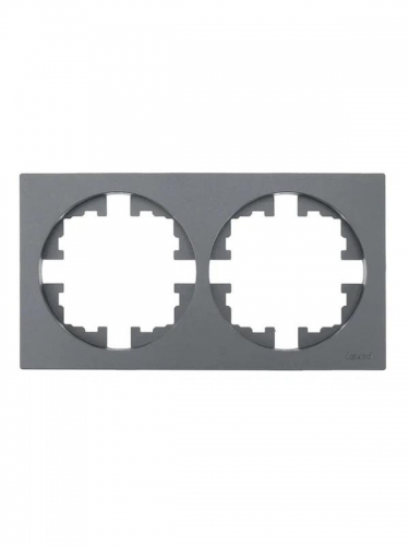 Рамка 2-м OSEN горизонт. квадрат сер. матов. LEZARD 743-7400-147 743-7400-147