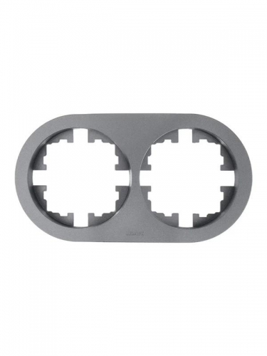 Рамка 2-м OSEN горизонт. круглая сер. матов. LEZARD 744-7400-147 744-7400-147