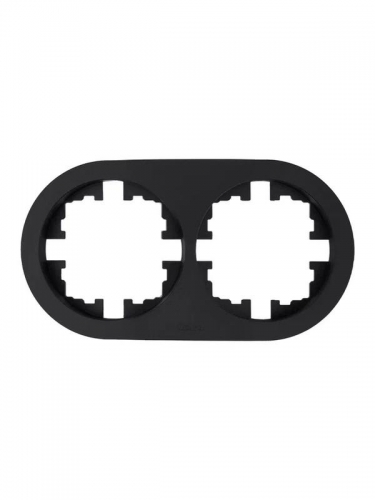 Рамка 2-м OSEN горизонт. круглая черн. бархат LEZARD 744-4200-147 744-4200-147