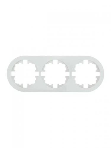 Рамка 3-м OSEN горизонт. круглая бел. LEZARD 744-0200-148 744-0200-148