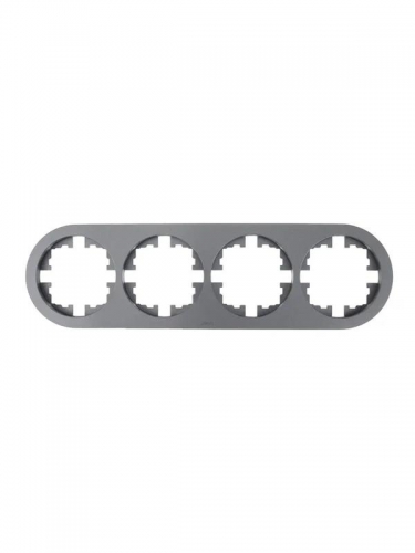 Рамка 4-м OSEN горизонт. круглая сер. матов. LEZARD 744-7400-149 744-7400-149