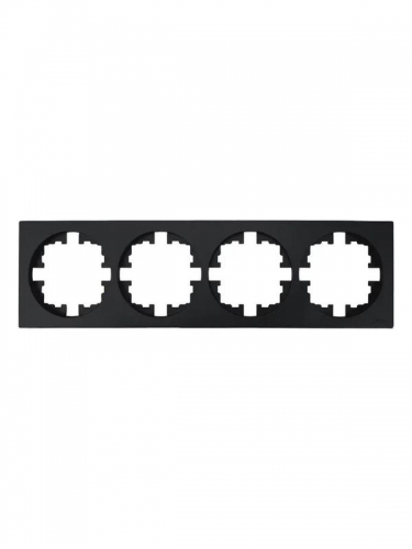 Рамка 4-м OSEN горизонт. квадрат механизм черн. бархат LEZARD 743-4200-149 743-4200-149