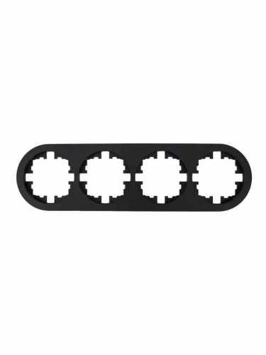 Рамка 4-м OSEN горизонт. круглая механизм черн. бархат LEZARD 744-4200-149 744-4200-149