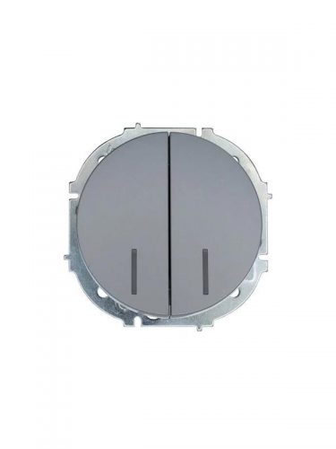 Выключатель 2-кл. СП OSEN 10А IP20 с подсветкой механизм сер. матов. LEZARD 743-7488-112 743-7488-112