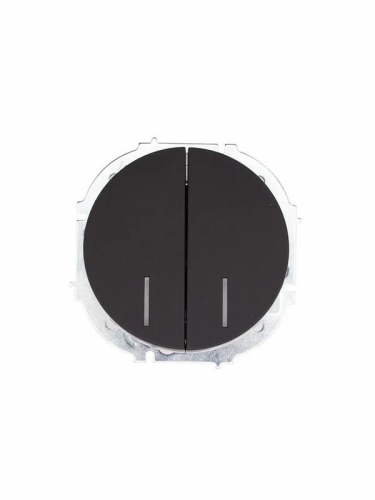 Выключатель 2-кл. СП OSEN 10А IP20 с подсветкой механизм черн. бархат LEZARD 743-4288-112 743-4288-112