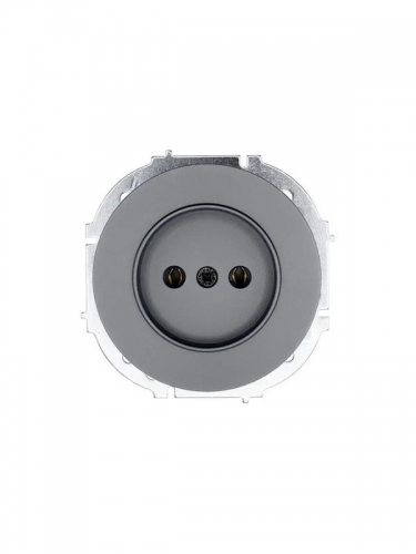 Розетка 1-м СП OSEN без заземл. ПБТ механизм сер. матов. LEZARD 743-7488-121B 743-7488-121B