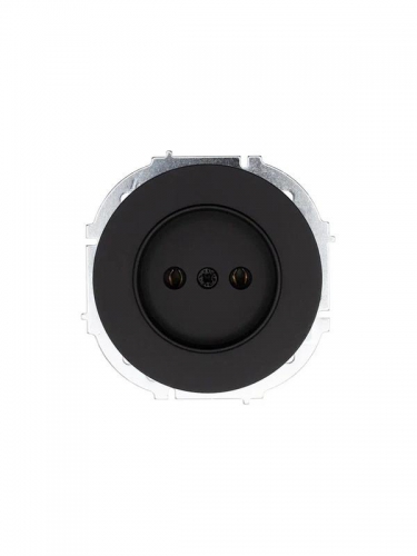 Розетка 1-м СП OSEN без заземл. ПБТ механизм черн. бархат LEZARD 743-4288-121B 743-4288-121B