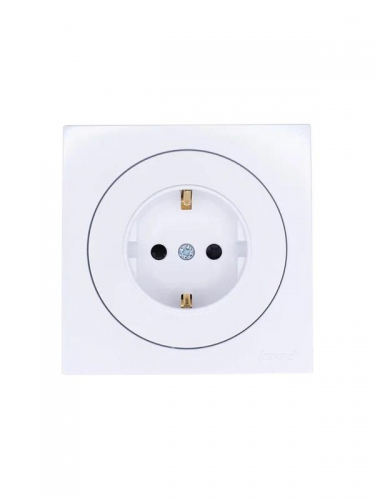 Розетка 1-м OSEN IP20 16А с защ. шторками ПБТ бел. LEZARD 743-0288-124B 743-0288-124B