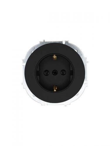 Розетка 1-м OSEN IP20 16А с защ. шторками ПБТ механизм черн. бархат LEZARD 743-4288-124B 743-4288-124B