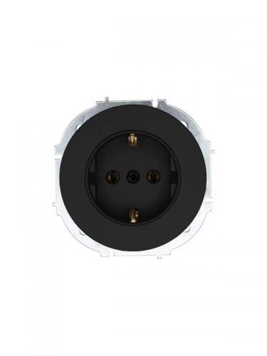 Розетка 1-м OSEN IP20 16А с заземл. ПБТ механизм черн. бархат LEZARD 743-4288-122B 743-4288-122B