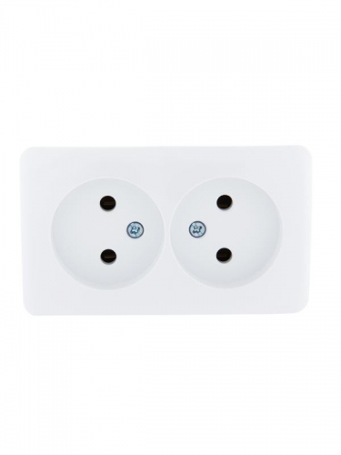 Розетка 2-м ОП Viola 16А IP20 без заземл. бел. LEZARD 751-0200-128 751-0200-128