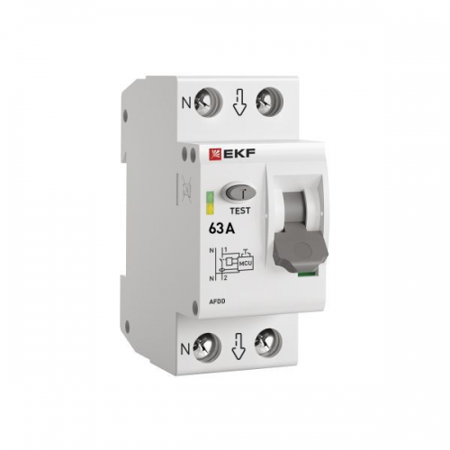 Устройство защиты от дугового пробоя (УЗДП) 1P+N 63А PROxima EKF afdd-2-63-pro afdd-2-63-pro