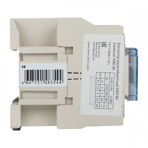 Контактор КМЭ 9А кат. 380В AC 1НО EKF ctr-s-9-380 ctr-s-9-380