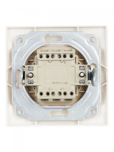 Выключатель 1-кл. СП КВАРТА с инд. 10А IP20 ВС10-1-1-КБ бел. ИЭК EVK11-K01-10-DM EVK11-K01-10-DM