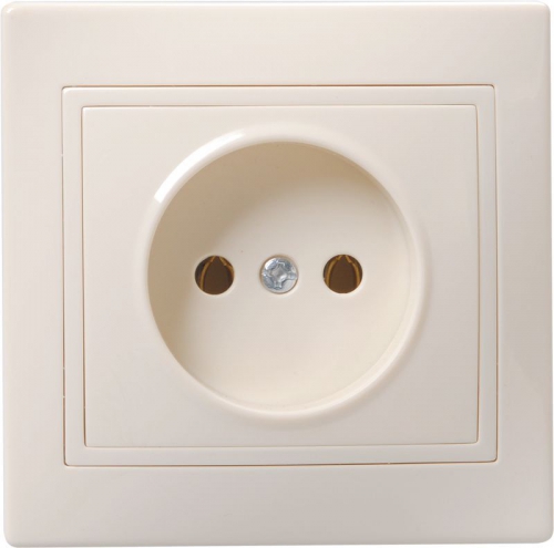 Розетка 1-м СП Кварта 10А IP20 без заземл. крем. ИЭК ERK13-K33-10-DM ERK13-K33-10-DM