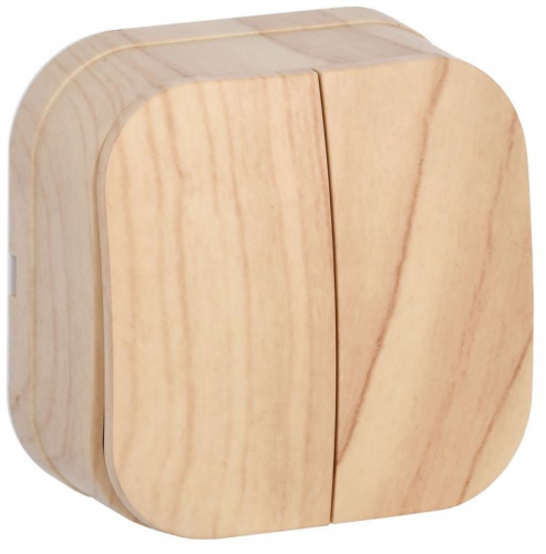 Выключатель 2-кл. ОП GLORY 10А ВС20-2-0-ХС сосна IEK EVH20-K34-10 EVH20-K34-10